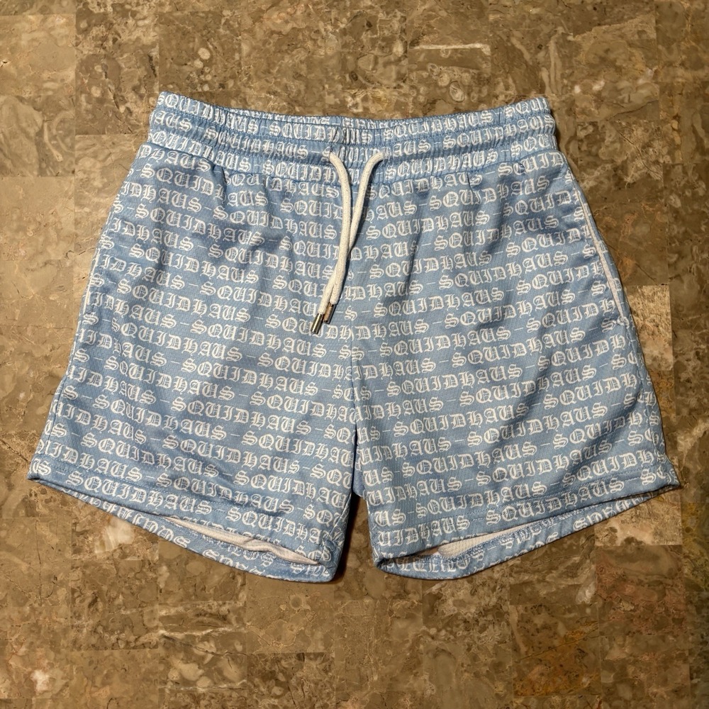 Squidhaus Shorts Mens S Dark Gray Stretch 3" Inseam Logo Drawstring Training